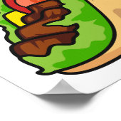 Taco-Cartoon-Abbildung Poster (Ecke)