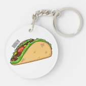 Taco-Cartoon-Abbildung Schlüsselanhänger (Rückseite)