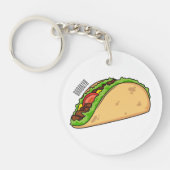 Taco-Cartoon-Abbildung Schlüsselanhänger (Vorderseite)