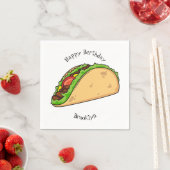 Taco-Cartoon-Abbildung Serviette (Beispiel)