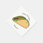 Taco-Cartoon-Abbildung Serviette (Ecke)