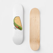 Taco-Cartoon-Abbildung Skateboard (Vorderseite)