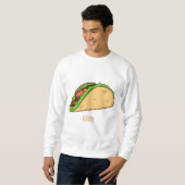 Taco-Cartoon-Abbildung Sweatshirt (Vorne ganz)