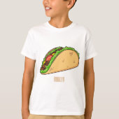 Taco-Cartoon-Abbildung T-Shirt (Vorderseite)