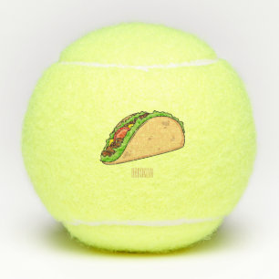 Taco-Cartoon-Abbildung Tennisbälle