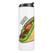 Taco-Cartoon-Abbildung Thermosbecher (Nach links gedreht)