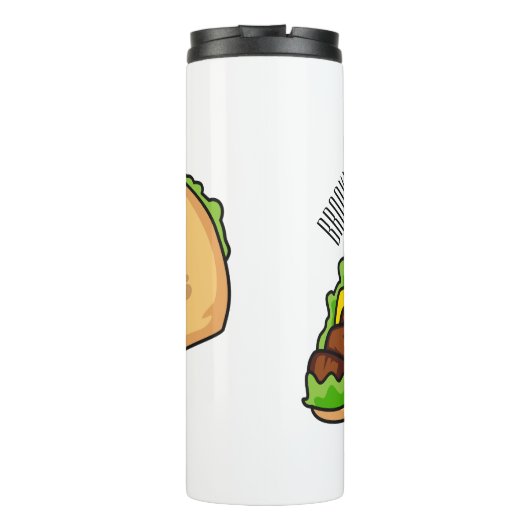 Taco-Cartoon-Abbildung Thermosbecher (Rückseite)
