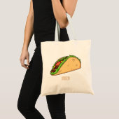 Taco-Cartoon-Abbildung Tragetasche (Vorderseite (Produkt))