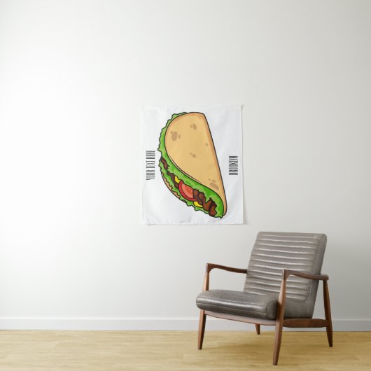 Taco-Cartoon-Abbildung Wandteppich (Beispiel)