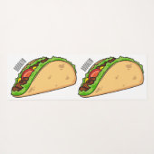 Taco-Cartoon-Abbildung Yogamatte (Rückseite (Horizontal))