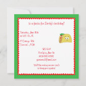 Taco Cartoon Einladung (Rückseite)