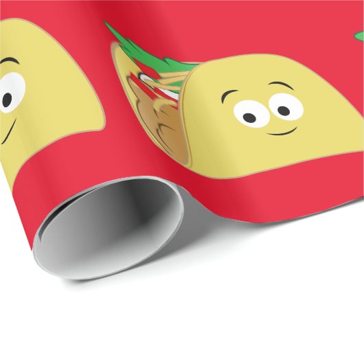 Taco-Cartoon Geschenkpapier (Rolleneckpunkt)