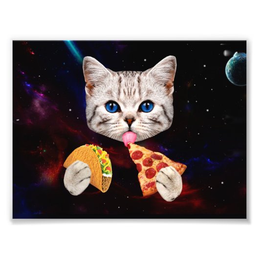 Taco, Cat and Pizza Fotodruck (Vorne)