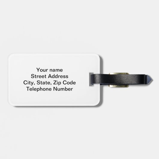 Taco, Cat and Pizza Gepäckanhänger (Rückseite horizontal)