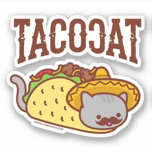 TACO CAT-Aufkleber - "TACOCAT" Aufkleber (Vorderseite)