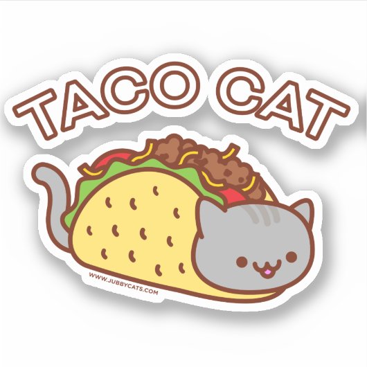 TACO CAT-Aufkleber - "TACOCAT" Aufkleber (Vorderseite)