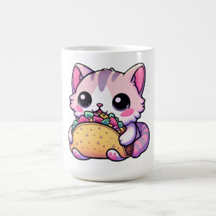 Taco Cat Delight - Kawaii, Tacos, Katzen, niedlich Kaffeetasse