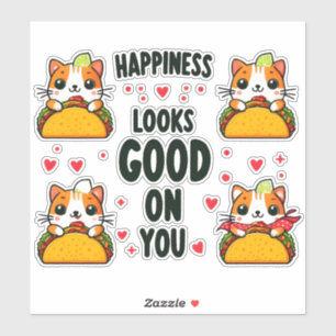 Taco Cat: Eine kulinarische Felinfusion Aufkleber