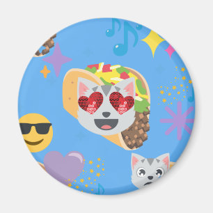 taco cat emoji magnet