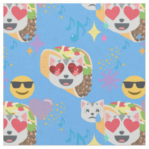 Taco Cat Emoji Stoff