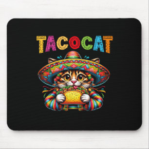 Taco Cat for Women and Kids - Tacocat Cinco de May Mousepad
