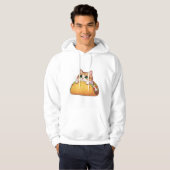 Taco Cat | Niedliche Kitty in einem Taco | Zweckmä Hoodie (Vorne ganz)