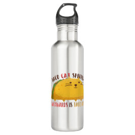 Taco Cat Palindrome Edelstahlflasche