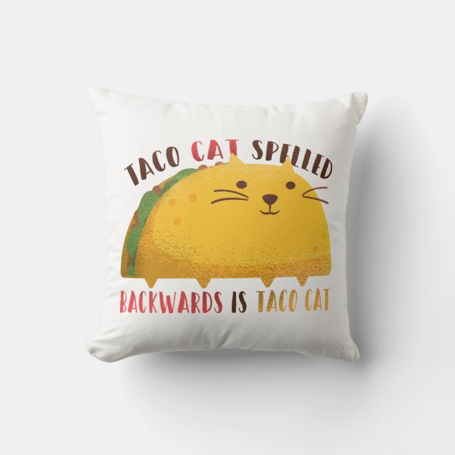 Taco Cat Palindrome Kissen (Vorderseite)