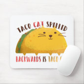 Taco Cat Palindrome Mousepad (Mit Mouse)
