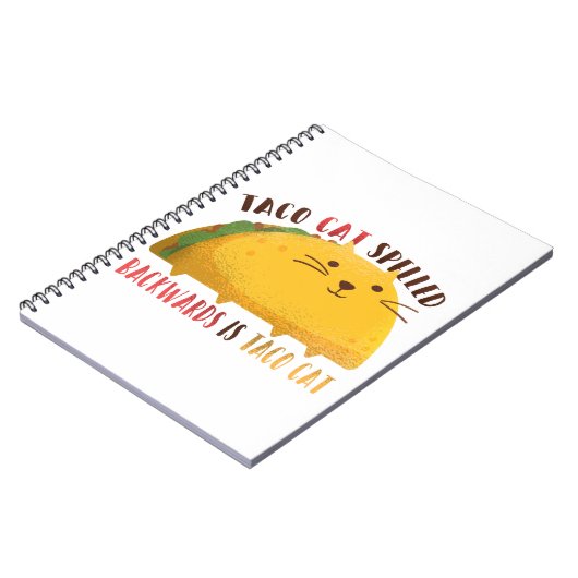 Taco Cat Palindrome Notizblock (Linke Seite)