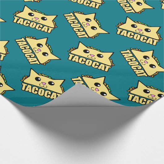 Taco Cat Pattern Geschenkpapier (Ecke)