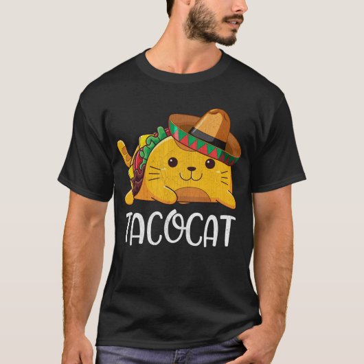 Taco Cat Tacocat Funny Mexican Cinco De Mayo T-Shirt (Vorderseite)