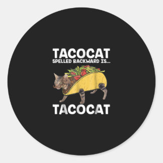 Taco & Cat - Tacocat rückwärts geschrieben Tacocat Runder Aufkleber