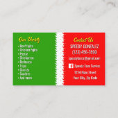 Taco Catering Service Business Cards Visitenkarte (Rückseite)