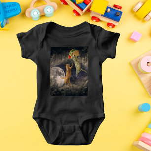 Taco Cats & Moon & Universe Baby Jersey Bodysuit Strampler