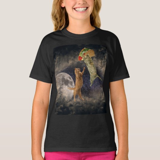 Taco Cats & the Moon & Universe Girls' T - Shirt (Vorderseite)