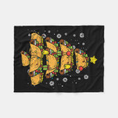 Taco Christmas Tree Xmas Mexican Food  Fleecedecke (Vorderseite (Horizontal))