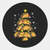 Taco Christmas Tree Xmas Mexican Food Runder Aufkleber (Vorderseite)