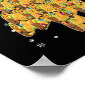 Taco Christmas Tree Xmas PJ Tacos Mexican Poster (Ecke)