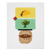 Taco + Cilantro = Durchfall Funny Poster (Vorderseite)