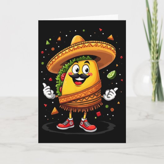 Taco Cinco De Mayo Feier Lustig Karte (Vorderseite)