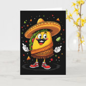 Taco Cinco De Mayo Feier Lustig Karte (Gelbe Blume)