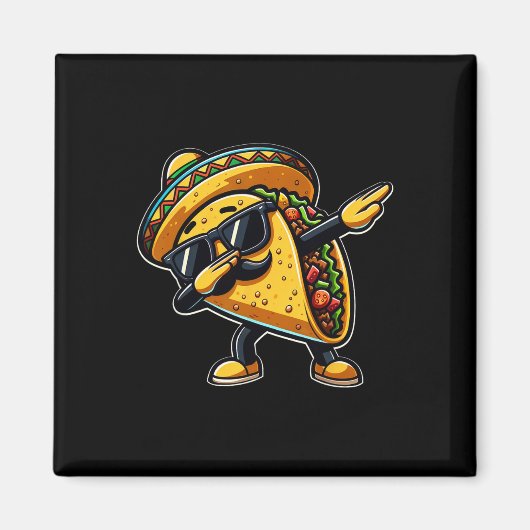 Taco Cinco De Mayo Funny Mexican Vatertag Magnet (Vorne)