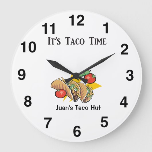 Taco Clock - Mexikanisches Restaurant Uhr (Vorderseite)