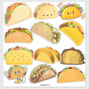 Taco Collage Aufkleber