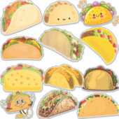 Taco Collage Aufkleber (Vorderseite)