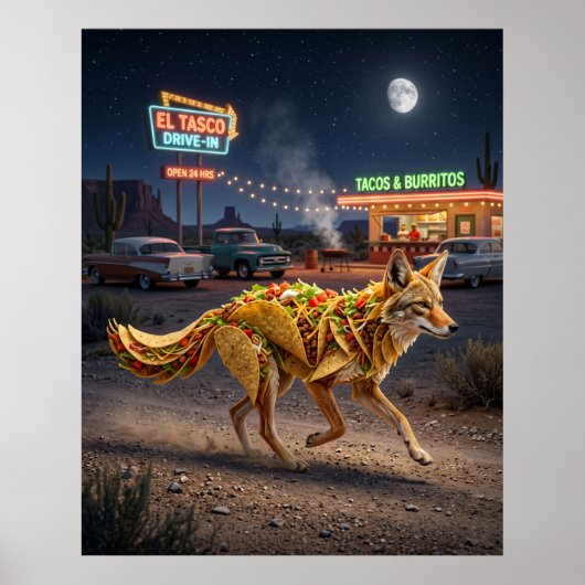 Taco Coyote Drive In Poster (Vorne)