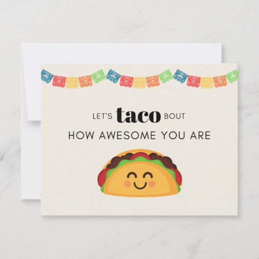 Taco Dankeschön Karte (Vorderseite)