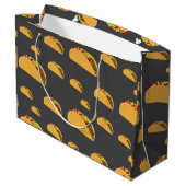 Taco Dienstag Design - Geschenktasche - Groß Große Geschenktüte (Rückseite Schrägansicht)