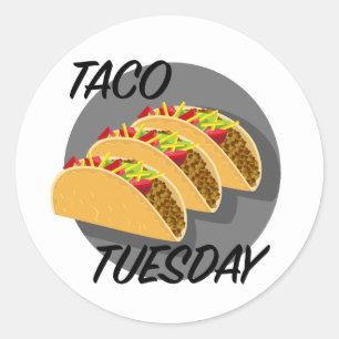 Taco Dienstag Design - Klassische Round Stickers